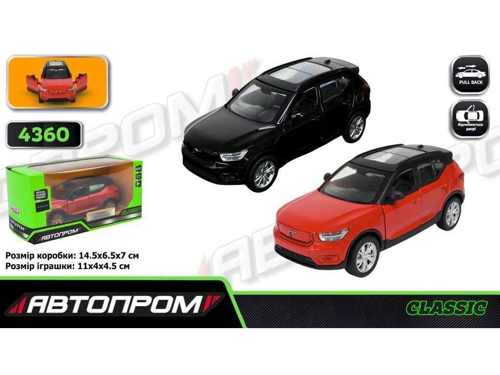 Машина метал арт.4360 Volvo XC40, 2 кольори, відкр.двері 1:39 ТМ АВТОПРОМ Машина метал арт.4360 Volvo XC40, 2 кольори, відкр.двері 1:39 ТМ АВТОПРОМ