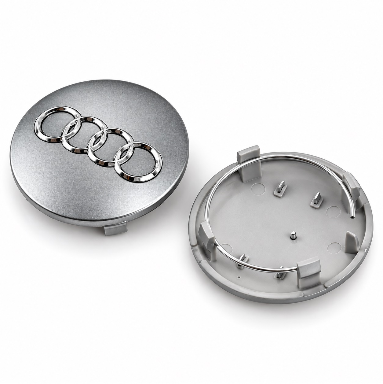 Колпачки на титаны "Audi" (68/56мм) серый (8D0601170) Колпачки на титаны "Audi" (68/56мм) серый (8D0601170)