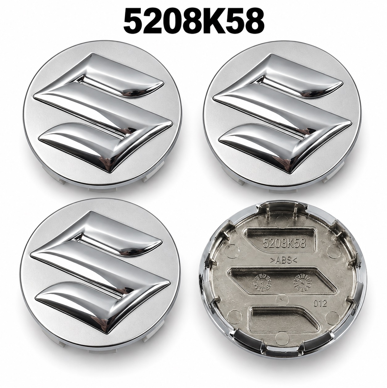 Колпачки на шпильки "Suzuki" (58/52мм) Серые 5208K58 Колпачки на шпильки "Suzuki" (58/52мм) Серые 5208K58