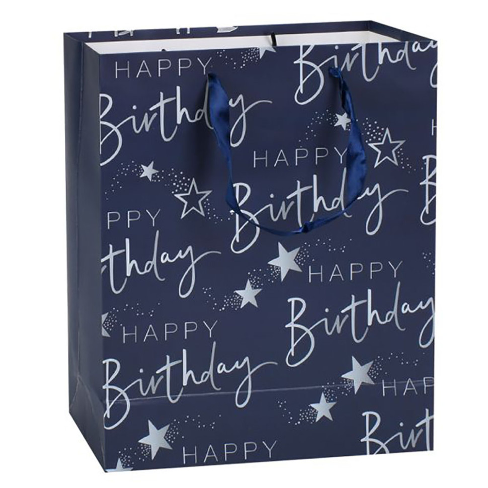 Пакет подарунковий Happy Birthday MK 5947-M(Blue) розмір 32х25х11 см Пакет подарунковий Happy Birthday MK 5947-M(Blue) розмір 32х25х11 см