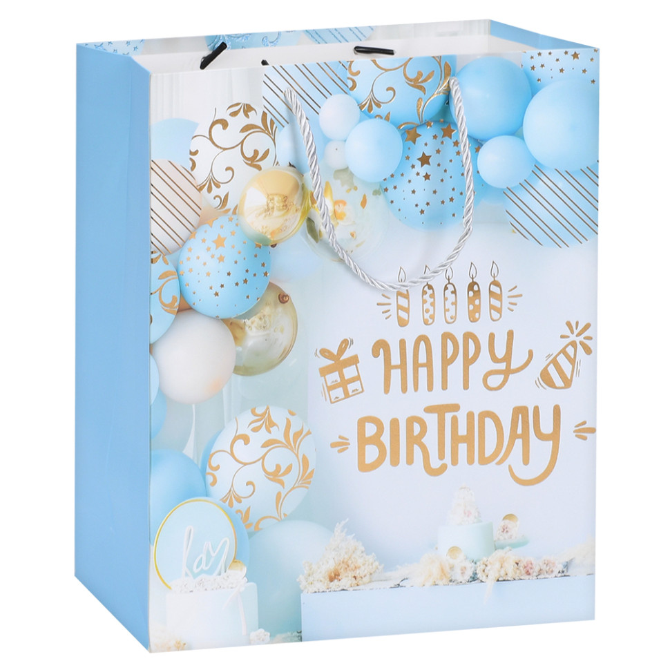 Пакет подарунковий Happy Birthday MK 5951-M-1 розмір 32х26х10 см Пакет подарунковий Happy Birthday MK 5951-M-1 розмір 32х26х10 см