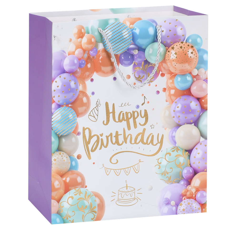 Пакет подарунковий Happy Birthday MK 5951-M-4 розмір 32х26х10 см Пакет подарунковий Happy Birthday MK 5951-M-4 розмір 32х26х10 см