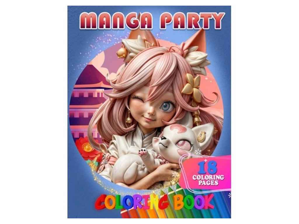 Розмальовка 18 кол малюнків. Manga Party ТМ Jumbi Розмальовка 18 кол малюнків. Manga Party ТМ Jumbi