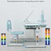 Детская парта M 4428-12 голубой, со стульчиком. Изображение №4