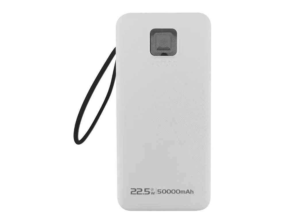 Power Bank 50000mAh GP-524P 4USB/3A/PD20W/22.5W/QC3.0/ліхтарик/LED дисплей/кабель 2в1 (Type-C/Lightning) білий ТМ Gerlax Power Bank 50000mAh GP-524P 4USB/3A/PD20W/22.5W/QC3.0/ліхтарик/LED дисплей/кабель 2в1 (Type-C/Lightning) білий ТМ Gerlax