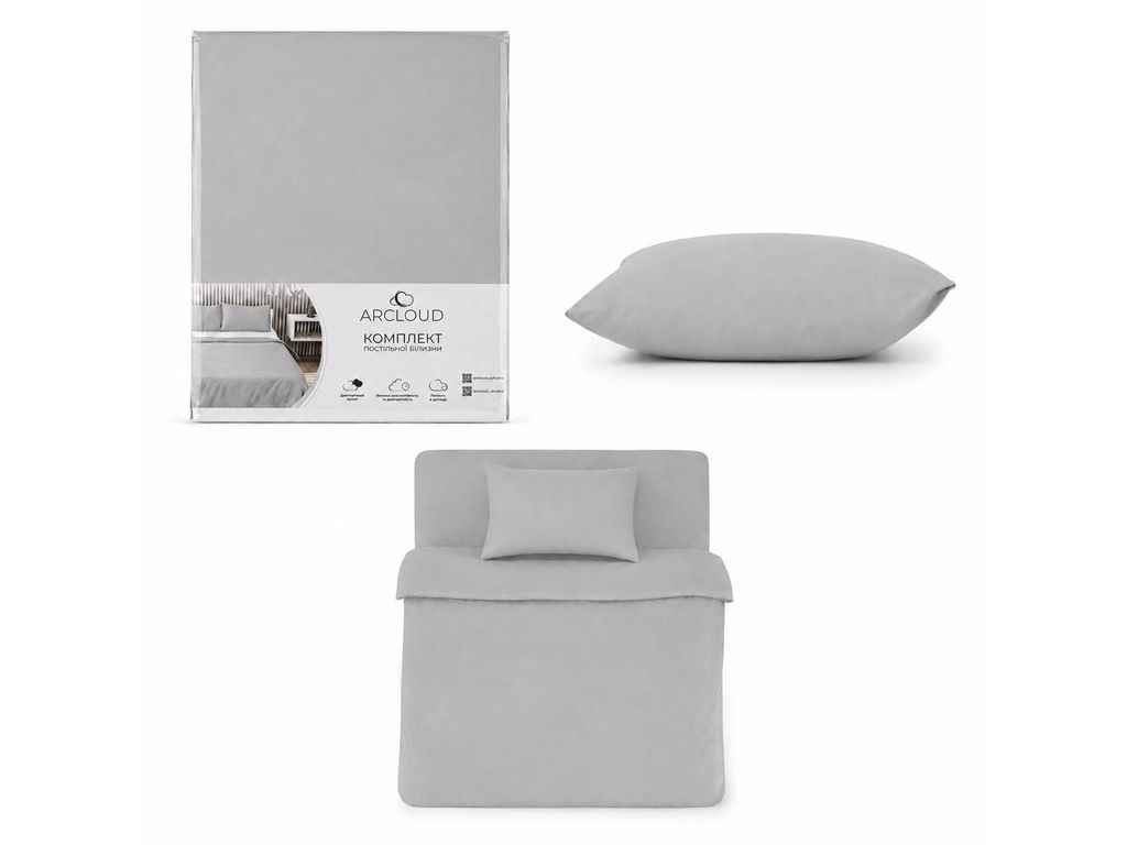 Комплект постільної білизни 1,5-х сп 145*210 (Silver Sconce 1н 57) поліестер ТМ ARCLOUD Комплект постільної білизни 1,5-х сп 145*210 (Silver Sconce 1н 57) поліестер ТМ ARCLOUD