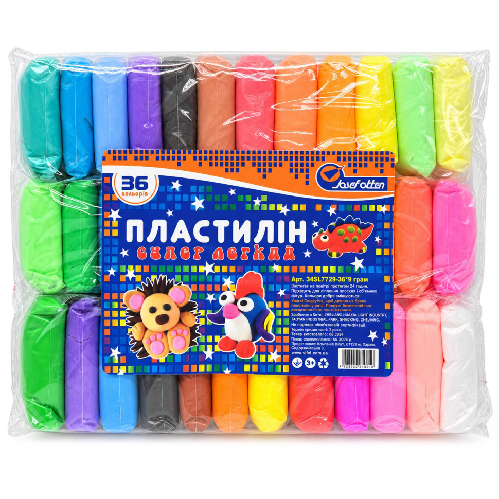 Набор воздушного пластилина 34SL7729-36 инструменты для лепки, 36 цветов Набор воздушного пластилина 34SL7729-36 инструменты для лепки, 36 цветов