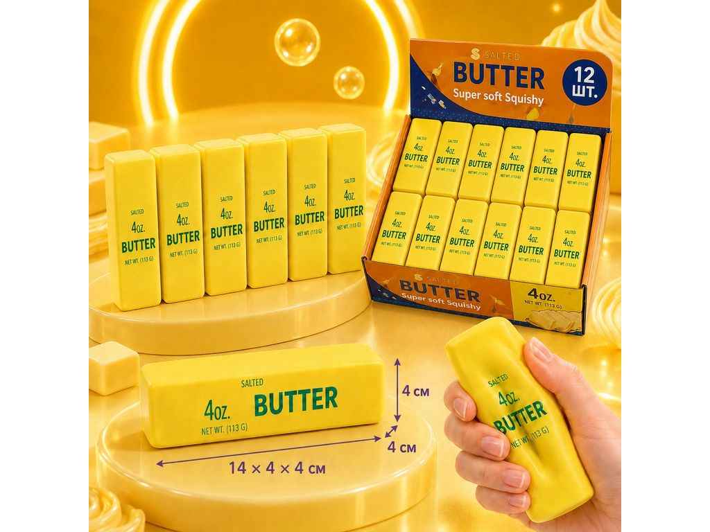 Антистрес-cківш Butter 14*4*4см SD41301 ТМ КИТАЙ Антистрес-cківш Butter 14*4*4см SD41301 ТМ КИТАЙ