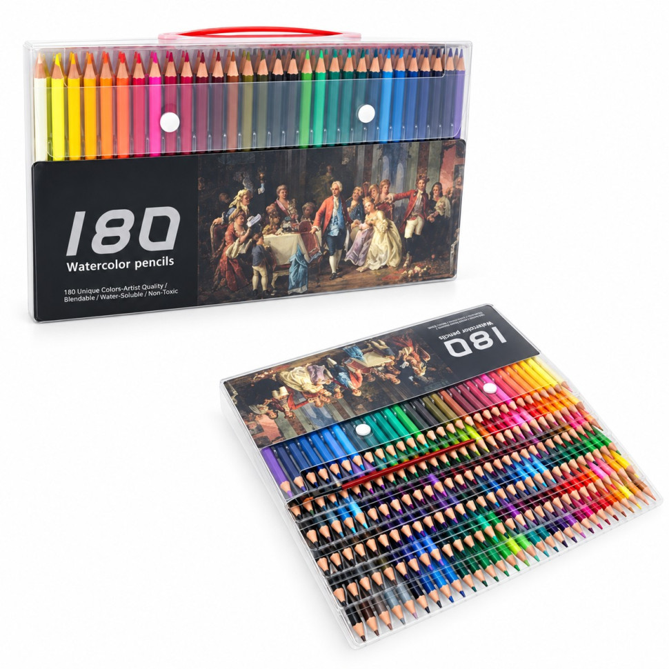 Набор карандашей Watercolor QB-05885-180 в наборе 180 штук Набор карандашей Watercolor QB-05885-180 в наборе 180 штук