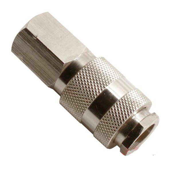 Соединение быстросъемное металлическое с внутренней резьбой 1/4in Intertool (10шт.уп) Соединение быстросъемное металлическое с внутренней резьбой 1/4in Intertool (10шт.уп)