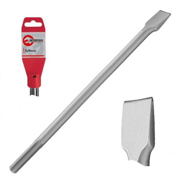 Зубило 400*25*17мм SDS-Plus плоске Intertool Зубило 400*25*17мм SDS-Plus плоске Intertool