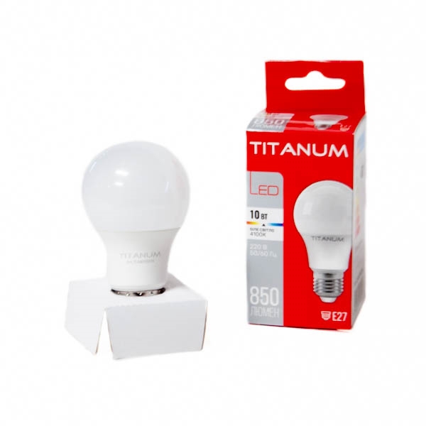 Лампа LED A60e 10W (70Вт) E27 4100K Titanum (1 год) Лампа LED A60e 10W (70Вт) E27 4100K Titanum (1 год)