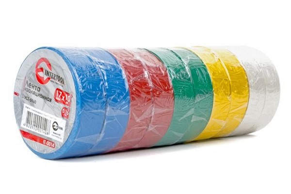 Изолента 10м х 17 х 0,15 мм (10 шт) цветная Intertool Изолента 10м х 17 х 0,15 мм (10 шт) цветная Intertool