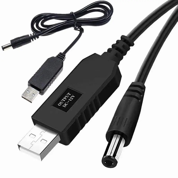 Кабель для WI-FI роутера с преобразователем напряжения с 5V - 12V (5.5mm * 2.1mm) USB - DC Кабель для WI-FI роутера с преобразователем напряжения с 5V - 12V (5.5mm * 2.1mm) USB - DC