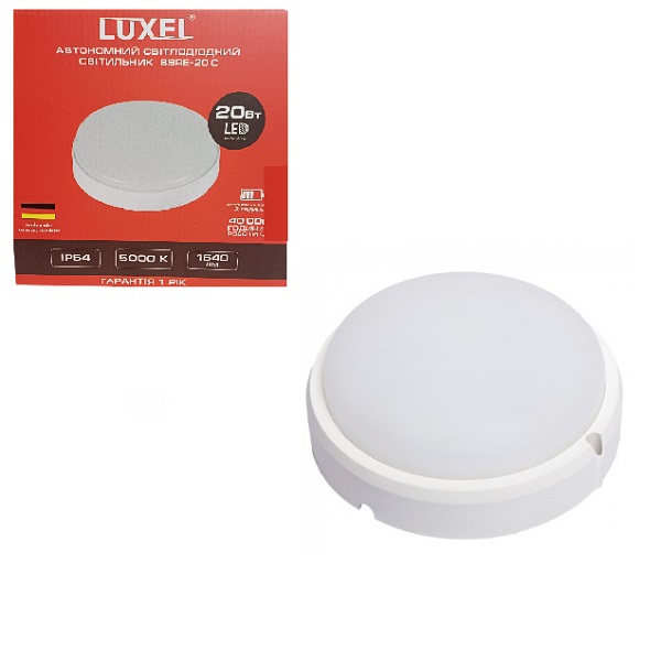 LED світильник автономний круглий 20w 5000К IP54 Luxel LED світильник автономний круглий 20w 5000К IP54 Luxel
