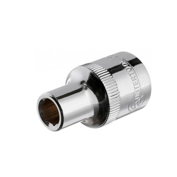 Головка 6-гранная 8 мм, 1/2in, Cr-V Intertool Головка 6-гранная 8 мм, 1/2in, Cr-V Intertool