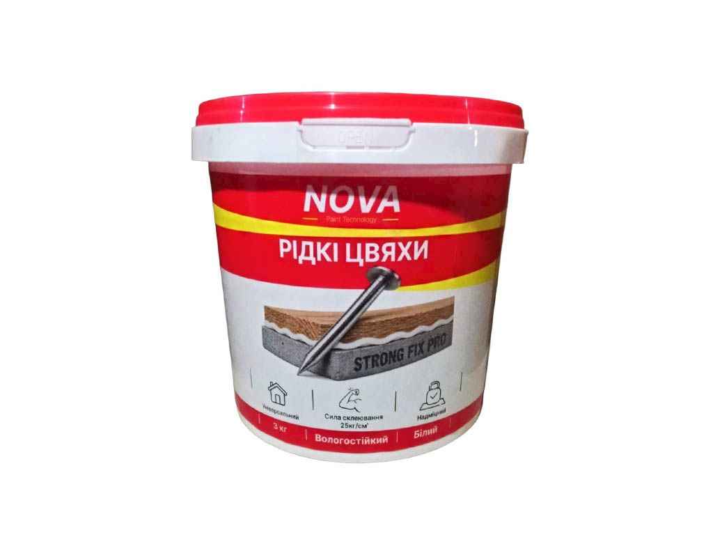Клей монтажний Рідкі цвяхи 3кг ТМ NOVA Клей монтажний Рідкі цвяхи 3кг ТМ NOVA