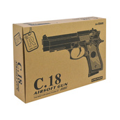 Игровой пистолет C18 металл, пластик, шарики 6 мм. Изображение №4