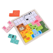 Деревянная логическая игра Animal Tetris C9405 с заданиями, 11 фигурок животных. Зображення №3 Деревянная логическая игра Animal Tetris C9405 с заданиями, 11 фигурок животных. Зображення №3