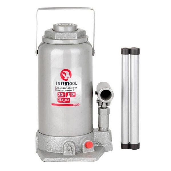 Домкрат столбик одноштоковый 30т, 285-465мм Intertool Домкрат столбик одноштоковый 30т, 285-465мм Intertool