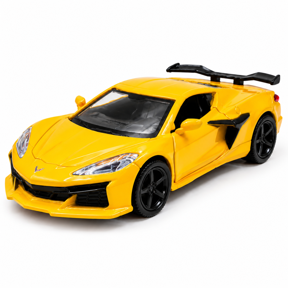 Автомодель дитяча "Chevrolet Corvette Z06 2023" 260156U, масштаб 1:37 помаранчевий Автомодель дитяча "Chevrolet Corvette Z06 2023" 260156U, масштаб 1:37 помаранчевий
