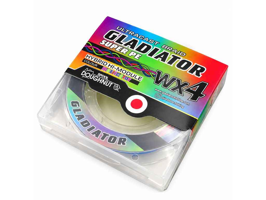 Шнур 0,16 мм 11кг 150 м multicolor 4-х жильний ТМ GLADIATOR Шнур 0,16 мм 11кг 150 м multicolor 4-х жильний ТМ GLADIATOR