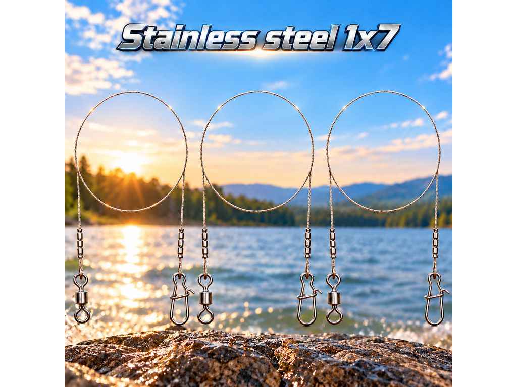 Поводок стальний 7кг 15см/20см/25см (3шт/уп) ТМ STEEL HUNTER Поводок стальний 7кг 15см/20см/25см (3шт/уп) ТМ STEEL HUNTER