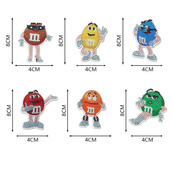 Набір брелків для алмазної мозаїки "M&M's" BR26 інструменти для роботи, 6 брелків. Зображення №2