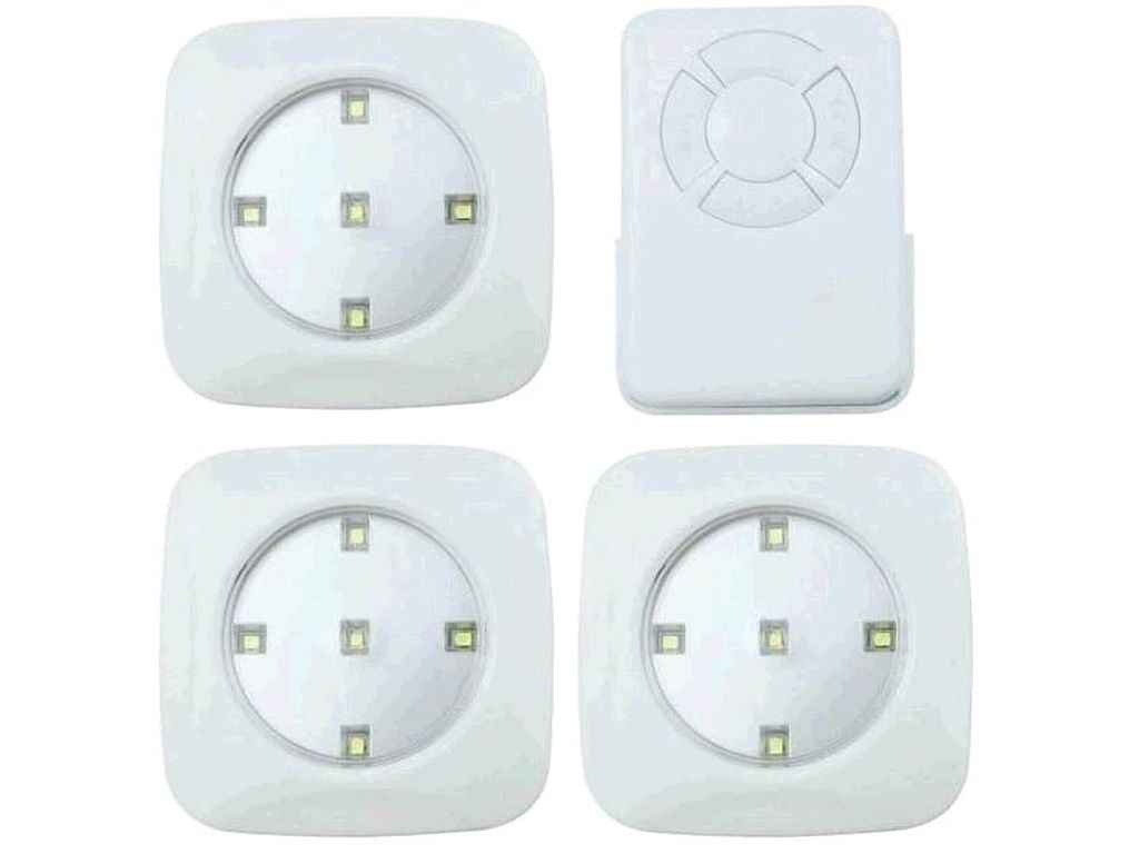 Світильник світлодіодний на пульті Puck Light 3шт/наб 8.2*8.2*2см (без батарейок 3*AАА) R43659 ТМКИТАЙ Світильник світлодіодний на пульті Puck Light 3шт/наб 8.2*8.2*2см (без батарейок 3*AАА) R43659 ТМКИТАЙ