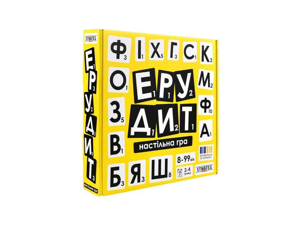 Игра настольная Эрудит на украинском языке (30619) ТМ STRATEG Игра настольная Эрудит на украинском языке (30619) ТМ STRATEG
