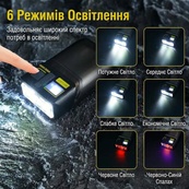 Фонарь на карабине X-Balong BL-YSD-X03, аккумуляторный, 5W XTE 1000mAh, 180 градусов. Изображение №2