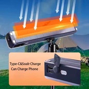 Фонарь кемпинговый X-Balong N-Light T200, 1000W, встроенный аккумулятор, солнечная панель, карабин, резинка. Изображение №4