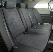 Чехлы мод. VW Passat B6/B7 05 - Экокожа середина алькантара черная (с подлокотником) 5 подг-ов. Изображение №2