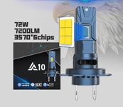 Лампа LED H7 радиатор+кулер 65w/6500lm 3570 Chip 6000K / IP68 / 9-30v "A10". Изображение №3 Лампа LED H7 радиатор+кулер 65w/6500lm 3570 Chip 6000K / IP68 / 9-30v "A10". Изображение №3
