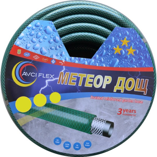 Шланг для полива 3-х шаровый 1/2 (20м) армированный Метеор дождь AVCIFLEX Шланг для полива 3-х шаровый 1/2 (20м) армированный Метеор дождь AVCIFLEX