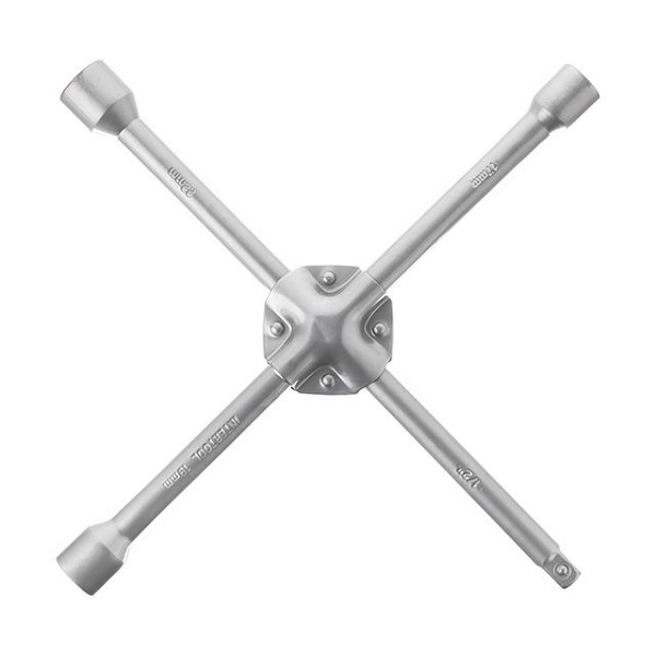 Ключ балонный крестовой 16*355мм (17,19,22*1/2in) квадрат 14in усиленный Intertool Ключ балонный крестовой 16*355мм (17,19,22*1/2in) квадрат 14in усиленный Intertool