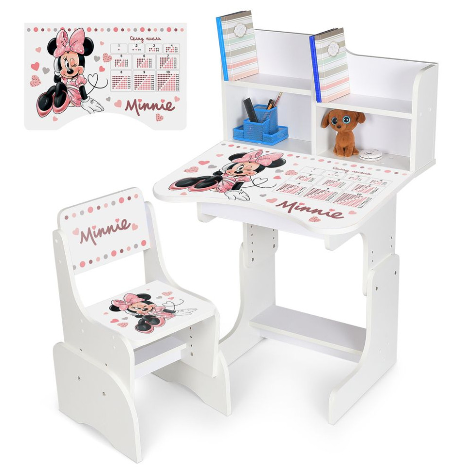 Детская парта "MINNIE MOUSE" N 2071-21-1, дерево, со стульчиком Детская парта "MINNIE MOUSE" N 2071-21-1, дерево, со стульчиком
