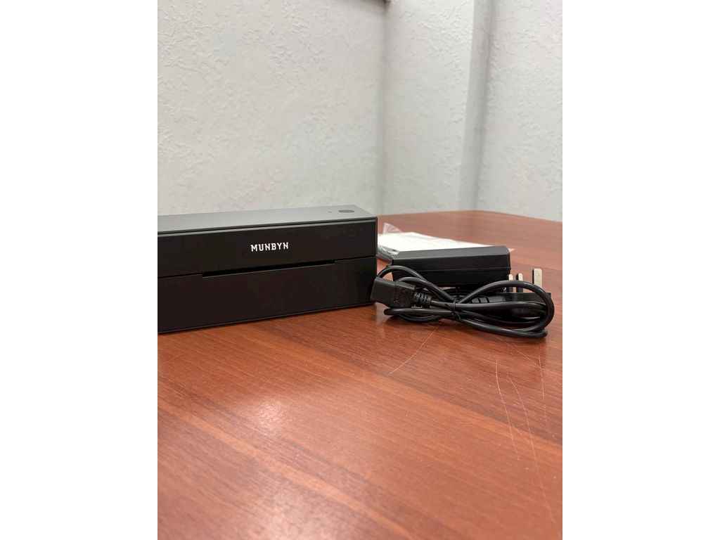 Термопринтер этикеток MUNBYN ITPP129B, 203 dpi, 150мм/с, USB/Bluetooth, для ТТН Новой почты, черный ТМAmazon Термопринтер этикеток MUNBYN ITPP129B, 203 dpi, 150мм/с, USB/Bluetooth, для ТТН Новой почты, черный ТМAmazon